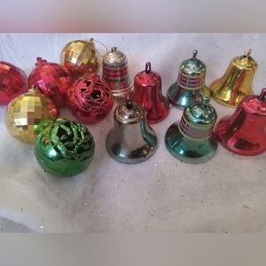 13 vintage shatterproof christmas ornaments